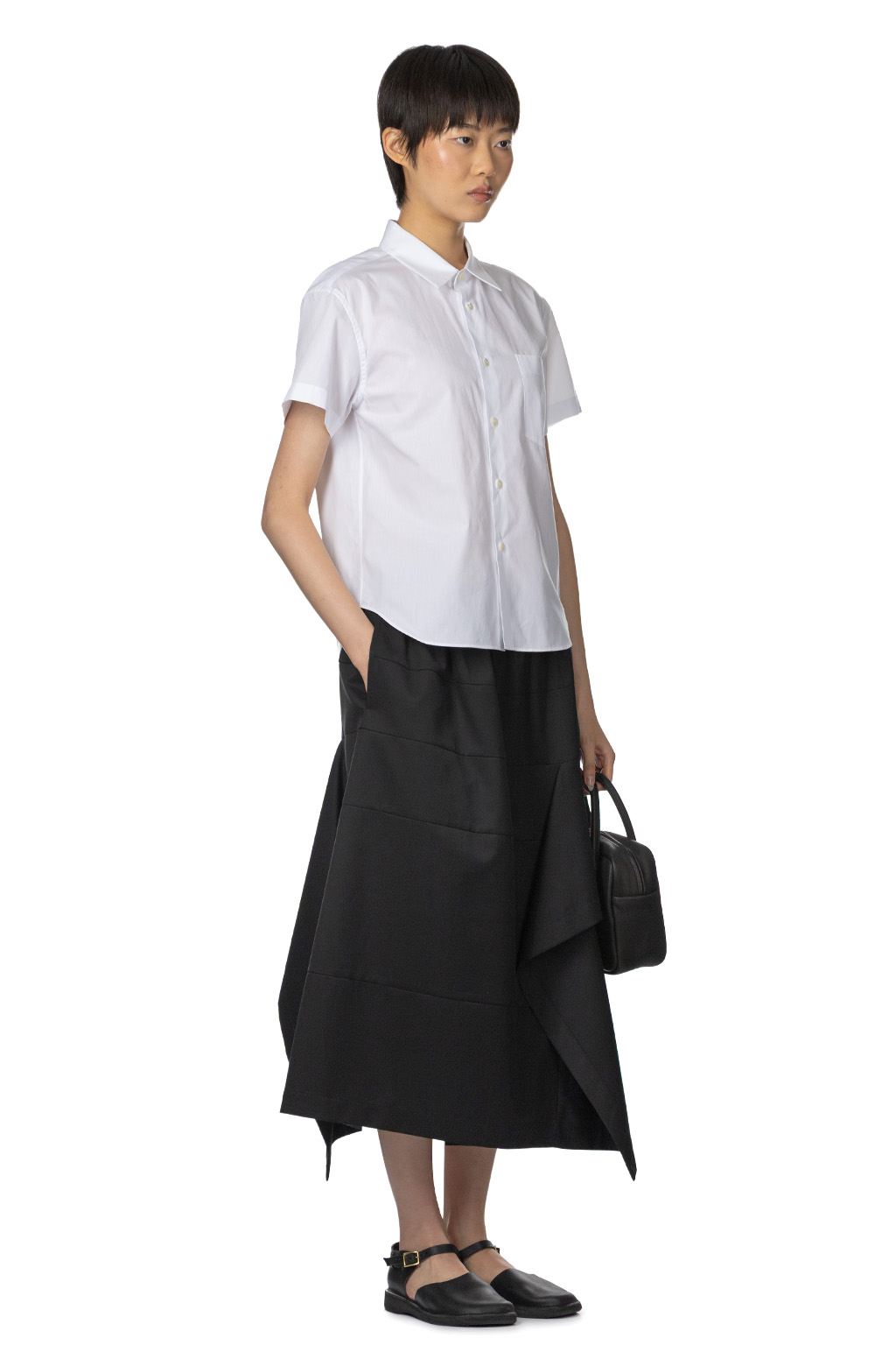 Comme Des Garcons TAO - Cotton Broad SS Blouse - White